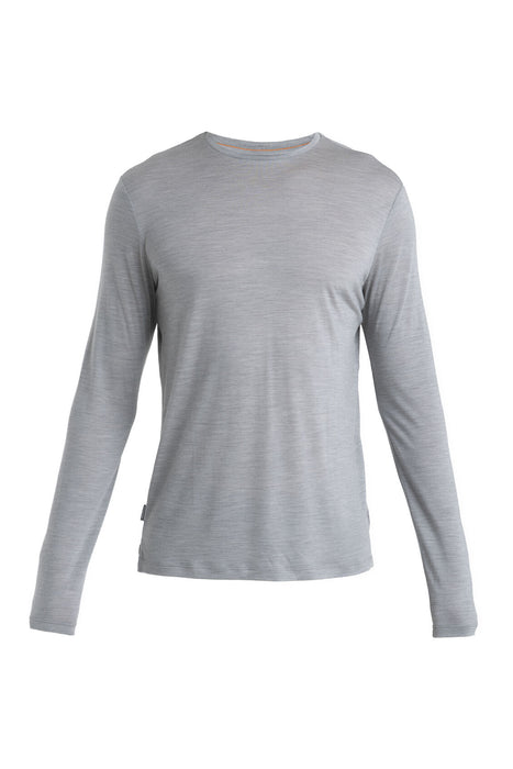 Icebreaker 125 Cool-Lite™ Merino Blend Sphere III Long Sleeve T-Shirt Metro Heather Herr - T-shirts & Linnen