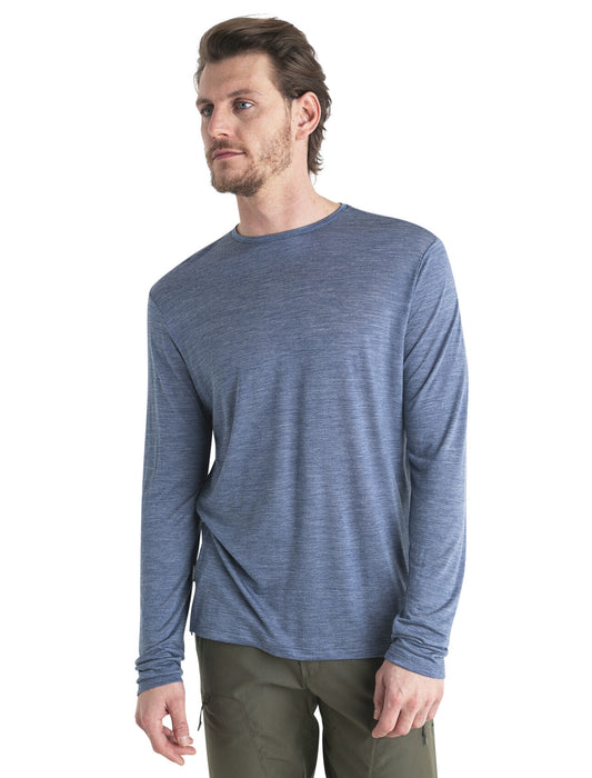 Icebreaker 125 Cool-Lite™ Merino Blend Sphere III Long Sleeve T-Shirt Dawn Heather Herr - T-shirts & Linnen