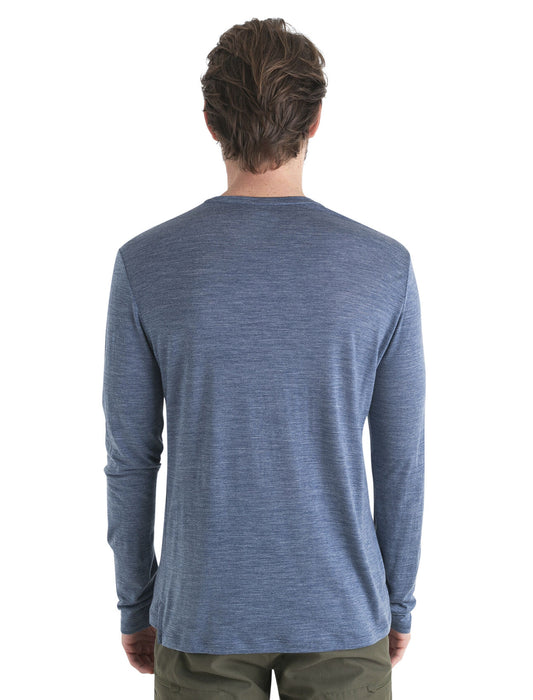 Icebreaker 125 Cool-Lite™ Merino Blend Sphere III Long Sleeve T-Shirt Dawn Heather Herr - T-shirts & Linnen