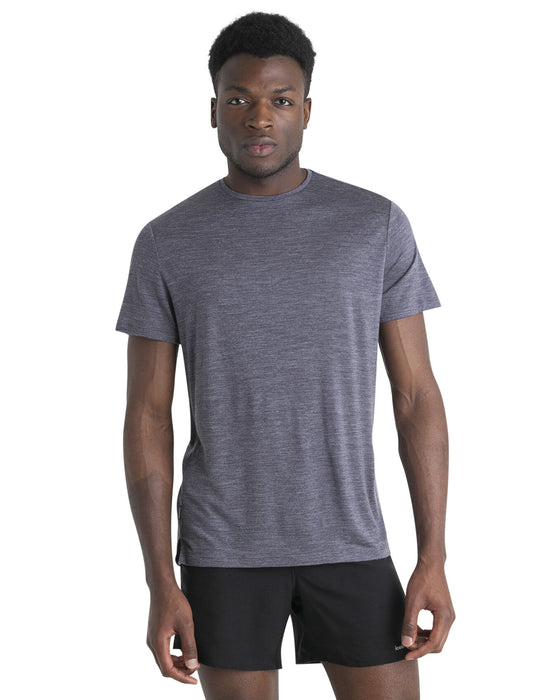 Icebreaker 125 Cool-Lite™ Merino Blend Sphere III T-Shirt Midnight Navy Heather Herr - T-shirts & Linnen