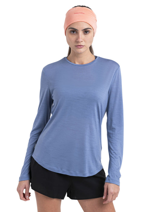 Icebreaker 125 Cool-Lite™ Merino Blend Sphere III Long Sleeve T-Shirt  Kyanite Dam - T-shirts & Linnen Dam