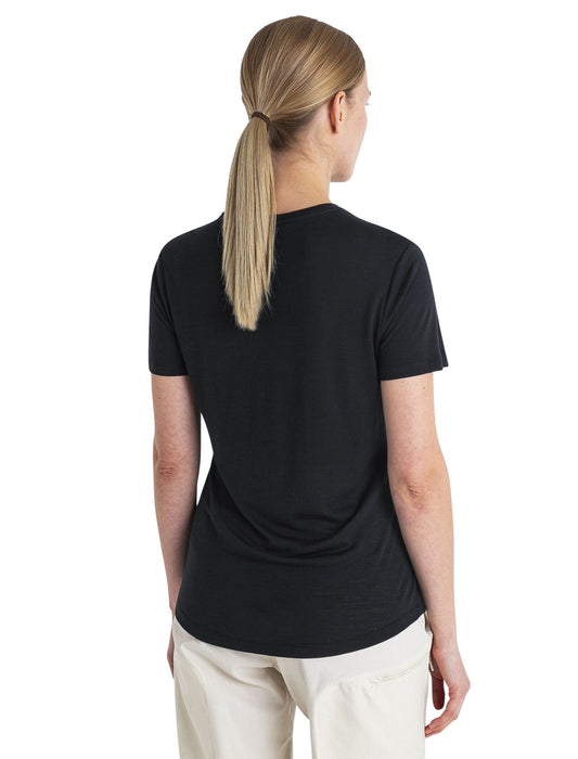 Icebreaker 125 Cool-Lite™ Merino Blend Sphere III T-Shirt  Black Dam - T-shirts & Linnen Dam