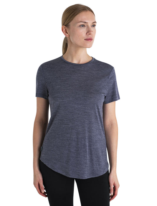 Icebreaker 125 Cool-Lite™ Merino Blend Sphere III T-Shirt  Midnight Navy Heather Dam - T-shirts & Linnen Dam