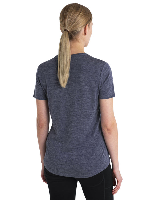 Icebreaker 125 Cool-Lite™ Merino Blend Sphere III T-Shirt  Midnight Navy Heather Dam - T-shirts & Linnen Dam