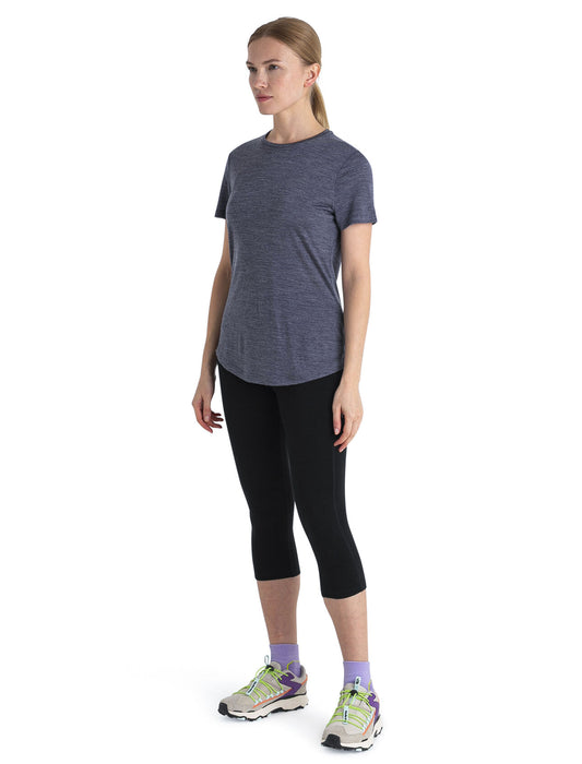 Icebreaker 125 Cool-Lite™ Merino Blend Sphere III T-Shirt  Midnight Navy Heather Dam - T-shirts & Linnen Dam