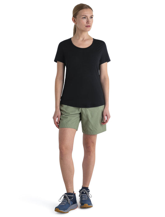 Icebreaker 125 Cool-Lite™ Merino Blend Sphere III Scoop T-Shirt  Black Dam - T-shirts & Linnen Dam