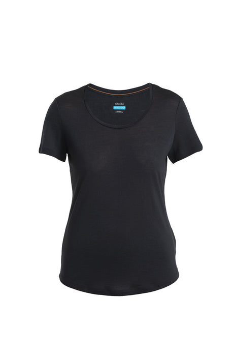 Icebreaker 125 Cool-Lite™ Merino Blend Sphere III Scoop T-Shirt  Black Dam - T-shirts & Linnen Dam