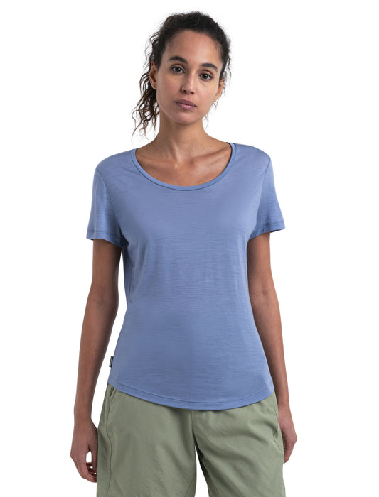 Icebreaker 125 Cool-Lite™ Merino Blend Sphere III Scoop T-Shirt  Kyanite Dam - T-shirts & Linnen Dam