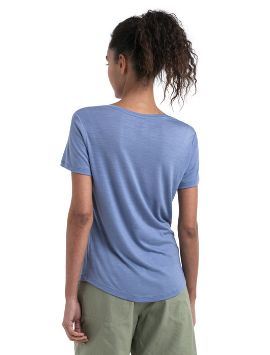 Icebreaker 125 Cool-Lite™ Merino Blend Sphere III Scoop T-Shirt  Kyanite Dam - T-shirts & Linnen Dam