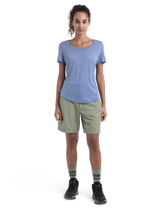 Icebreaker 125 Cool-Lite™ Merino Blend Sphere III Scoop T-Shirt  Kyanite Dam - T-shirts & Linnen Dam