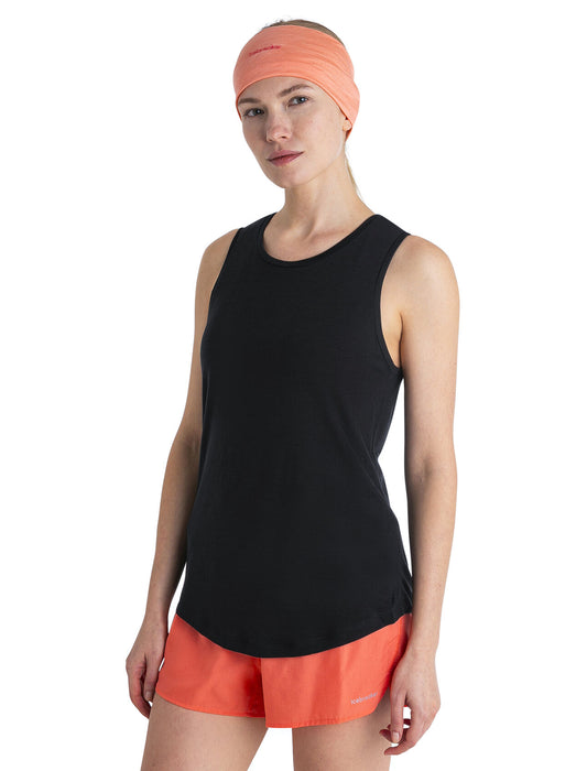 Icebreaker 125 Cool-Lite™ Merino Blend Sphere III Tank  Black Dam - T-shirts & Linnen Dam