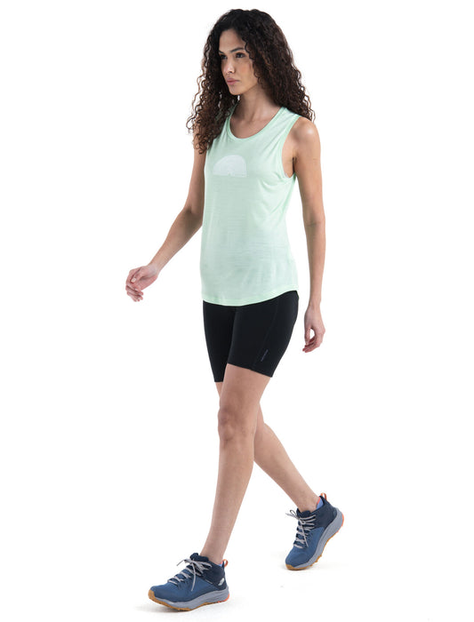 Icebreaker 125 Cool-Lite™ Merino Blend Sphere III Tank Summer Shine Glass Dam - T-shirts & Linnen Dam