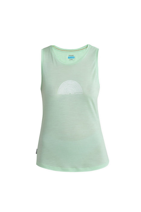 Icebreaker 125 Cool-Lite™ Merino Blend Sphere III Tank Summer Shine Glass Dam - T-shirts & Linnen Dam