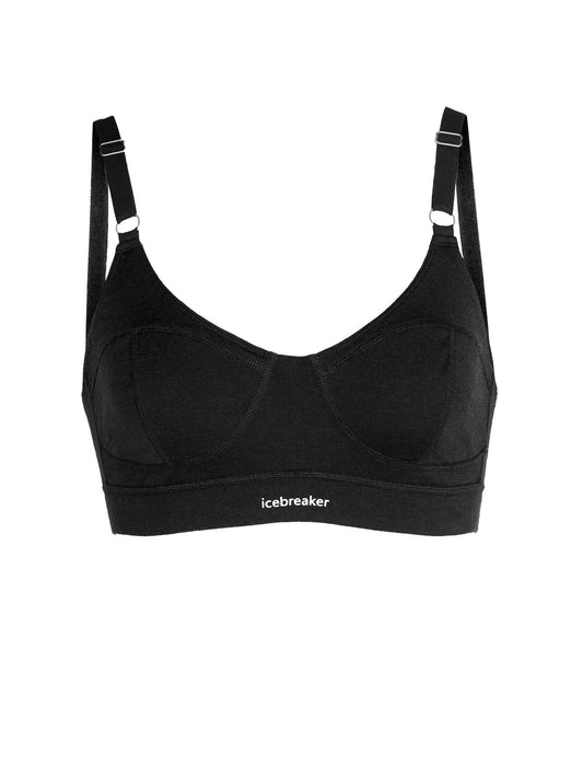 Icebreaker Merino Queens Clasp Bra Black Dam - Underkläder Dam