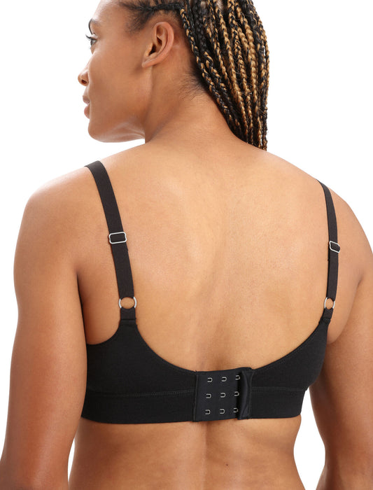 Icebreaker Merino Queens Clasp Bra Black Dam - Underkläder Dam