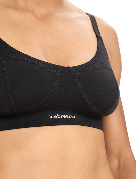 Icebreaker Merino Queens Clasp Bra Black Dam - Underkläder Dam