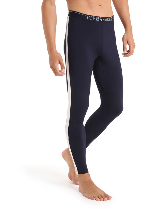 Icebreaker Merino 200 Sonebula Thermal Leggings Midnight Navy/Snow Herr - Underställ