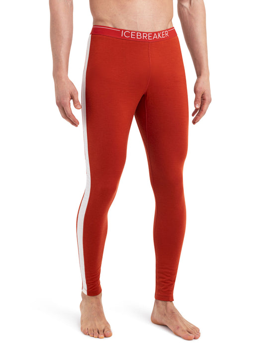 Icebreaker Merino 200 Sonebula Thermal Leggings Molten/Snow Herr - Underställ