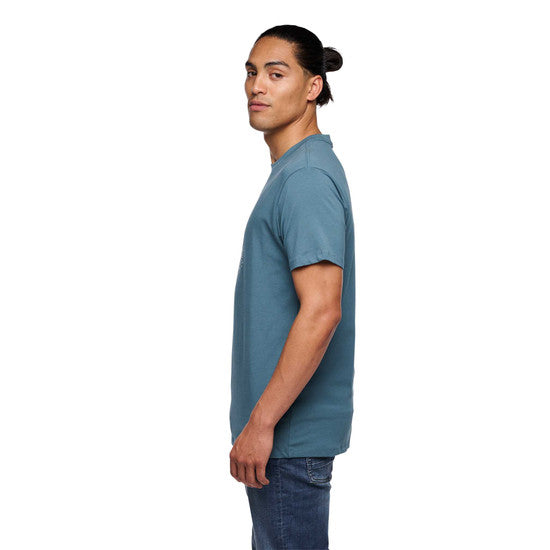 Black Diamond M Chalked Up 2.0 Ss Tee Creek Blue Herr - T-Shirt