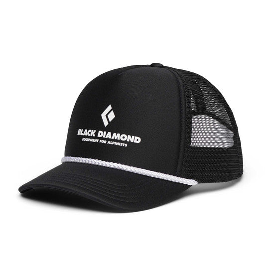 Black Diamond Flat Bill Trucker Hat Black-Black Eqpmnt for Alpnst  - Keps