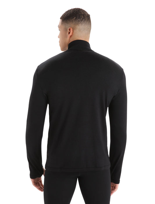 Icebreaker Merino Original Long Sleeve Half Zip Top  Black Herr - Tröjor