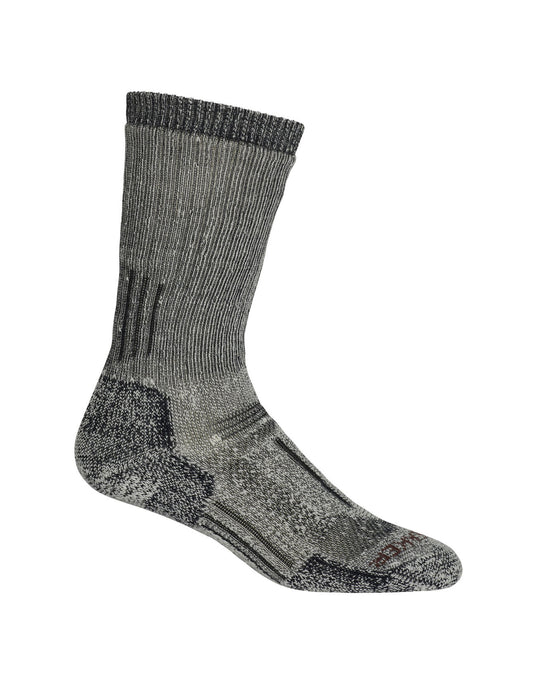 Icebreaker Merino Mountaineer Mid Calf Socks Jet Heather/Espresso Dam - Strumpor Dam