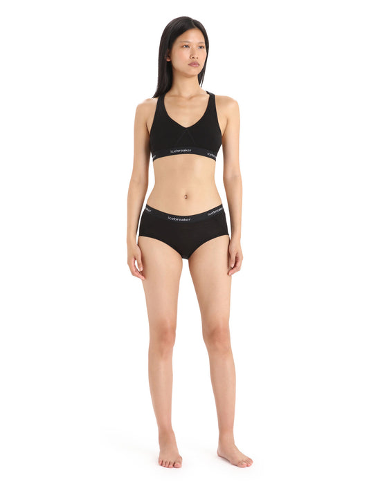 Icebreaker Merino Sprite Racerback Bra  Black Dam - Underkläder Dam