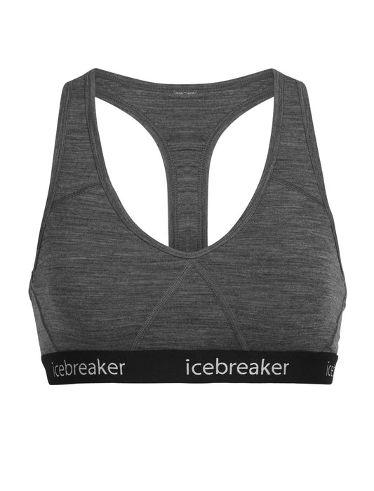 Icebreaker Merino Sprite Racerback Bra  Gritstone Heather Dam - Underkläder Dam