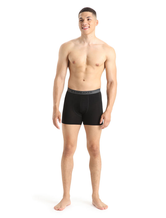 Icebreaker Merino Anatomica Boxers Black Herr - Underkläder