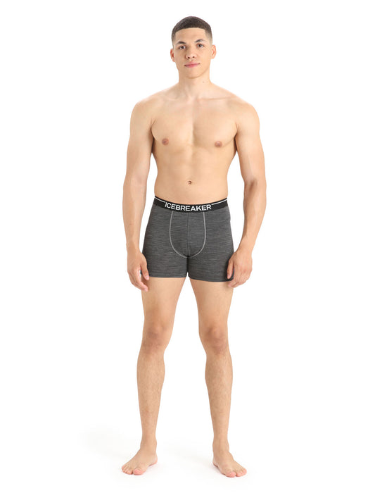 Icebreaker Merino Anatomica Boxers Gritstone Heather Herr - Underkläder