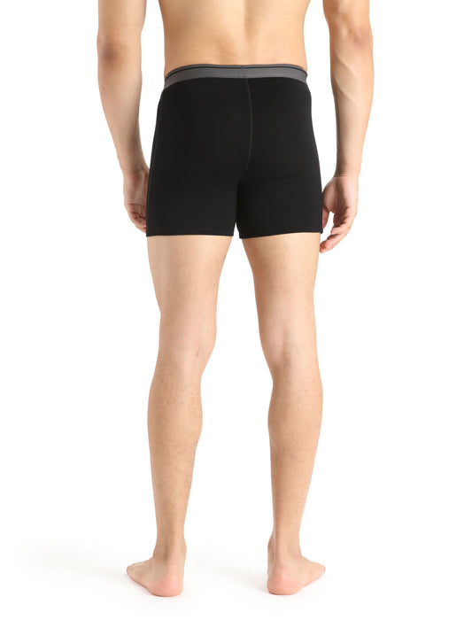 Icebreaker Merino Anatomica Boxers With Fly  Black Herr - Underkläder