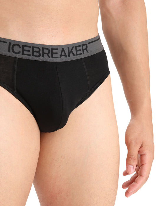 Icebreaker Merino Anatomica Briefs Black Herr - Underkläder