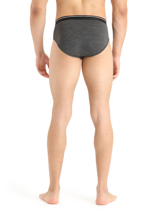 Icebreaker Merino Anatomica Briefs Jet Heather Herr - Underkläder