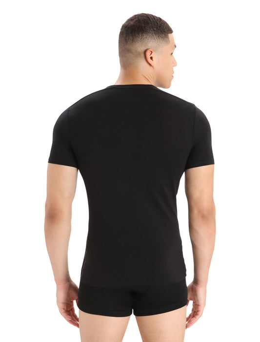 Icebreaker Merino Anatomica Short Sleeve Crewe T-Shirt  Black Herr - T-shirts & Linnen