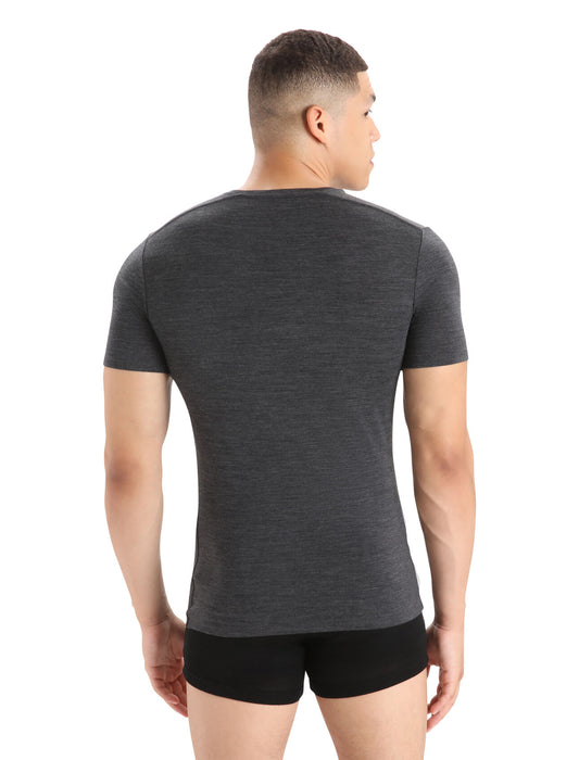 Icebreaker Merino Anatomica Short Sleeve Crewe T-Shirt  Jet Heather Herr - T-shirts & Linnen