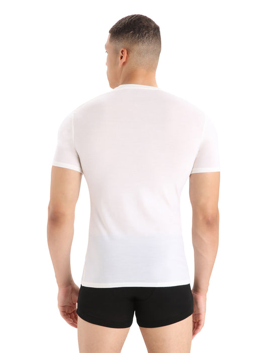 Icebreaker Merino Anatomica Short Sleeve Crewe T-Shirt  Snow Herr - T-shirts & Linnen