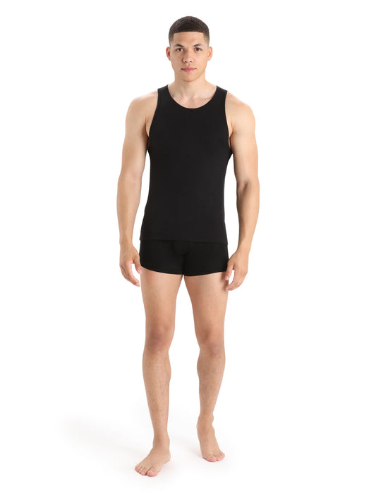 Icebreaker Merino Anatomica Tank Top  Black Herr - T-shirts & Linnen