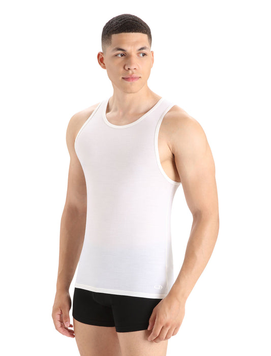 Icebreaker Merino Anatomica Tank Top  Snow Herr - T-shirts & Linnen