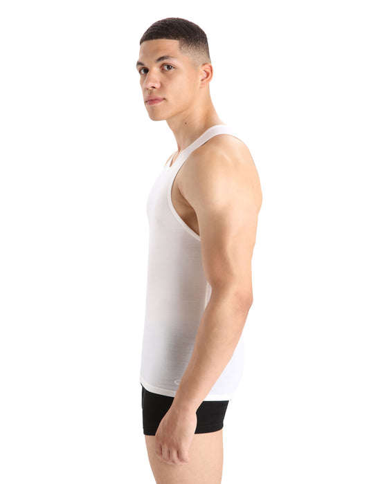 Icebreaker Merino Anatomica Tank Top  Snow Herr - T-shirts & Linnen