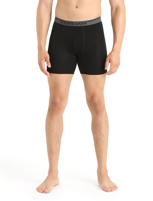 Icebreaker Merino Anatomica Long Boxers Black Herr - Underkläder