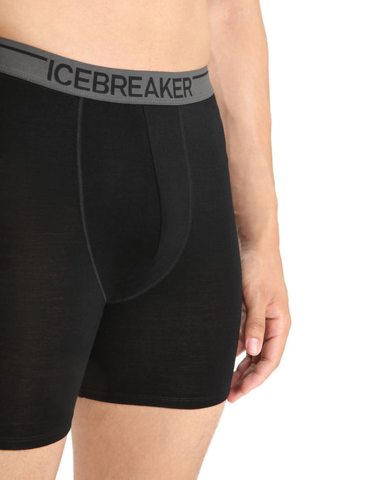 Icebreaker Merino Anatomica Long Boxers Black Herr - Underkläder