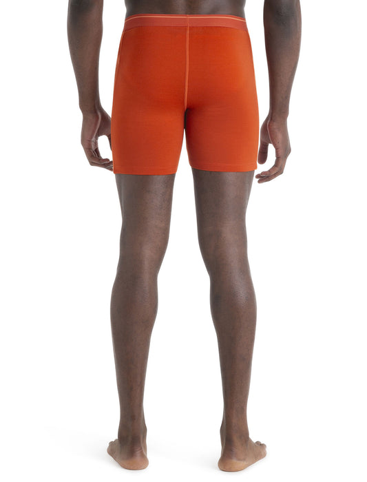 Icebreaker Merino Anatomica Long Boxers Molten Herr - Underkläder