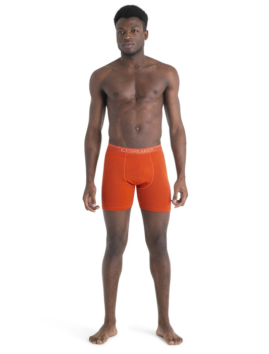 Icebreaker Merino Anatomica Long Boxers Molten Herr - Underkläder