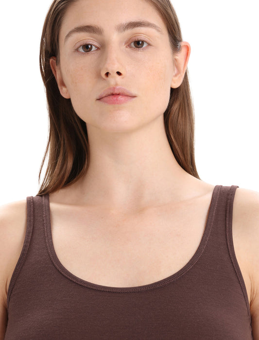 Icebreaker Merino Siren Tank Top  Umber Dam - T-shirts & Linnen Dam