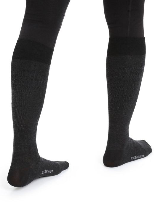 Icebreaker Merino Snow Liner Over the Calf Socks  Black Dam - Strumpor Dam