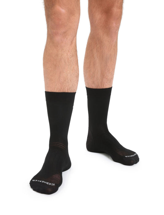 Icebreaker Merino Hike Liner Crew Socks Black Herr - Strumpor