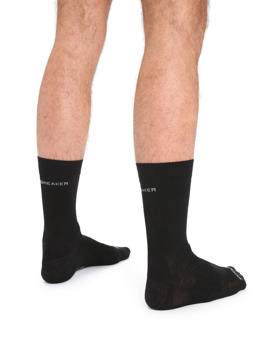 Icebreaker Merino Hike Liner Crew Socks Black Herr - Strumpor