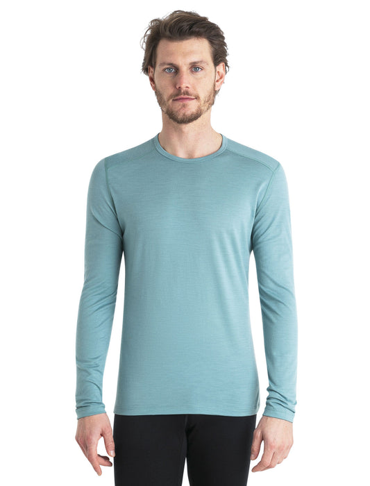 Icebreaker Merino 200 Oasis Long Sleeve Crewe Thermal Top  Cloud Ray Herr - Underställ