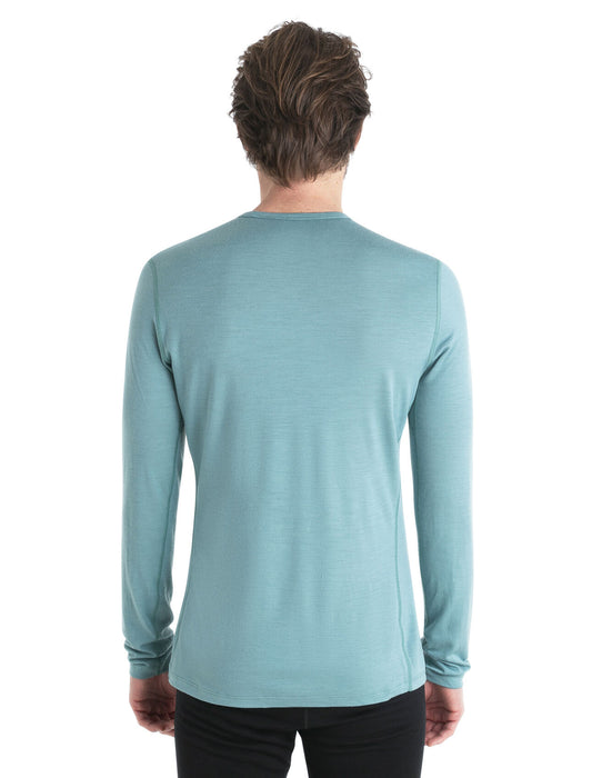 Icebreaker Merino 200 Oasis Long Sleeve Crewe Thermal Top  Cloud Ray Herr - Underställ