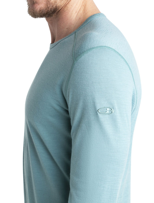 Icebreaker Merino 200 Oasis Long Sleeve Crewe Thermal Top  Cloud Ray Herr - Underställ